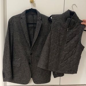 Banana Republic Gray Sport Coat With Vest